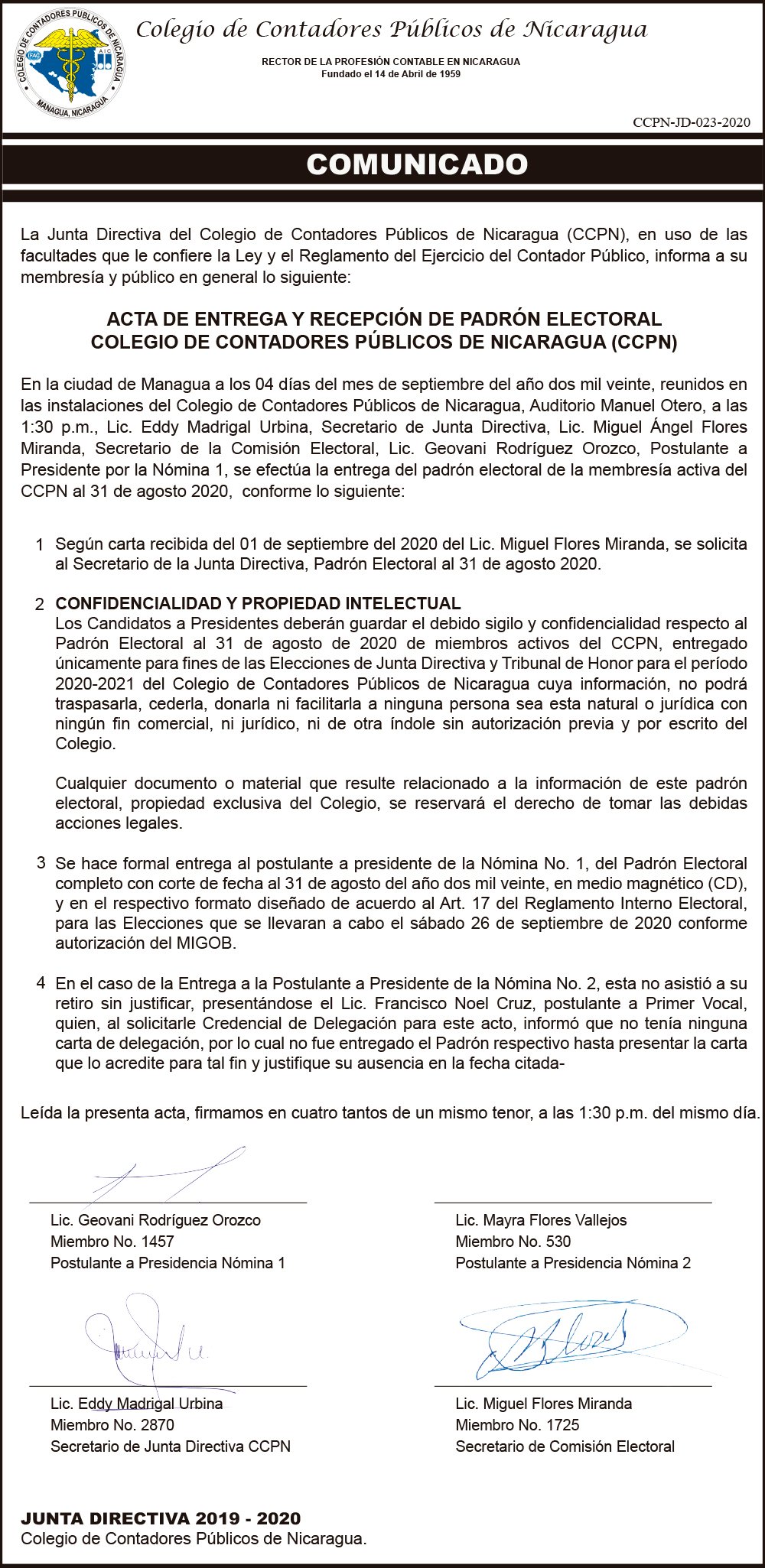  COMUNICADO-CCPN-JD-023-2020